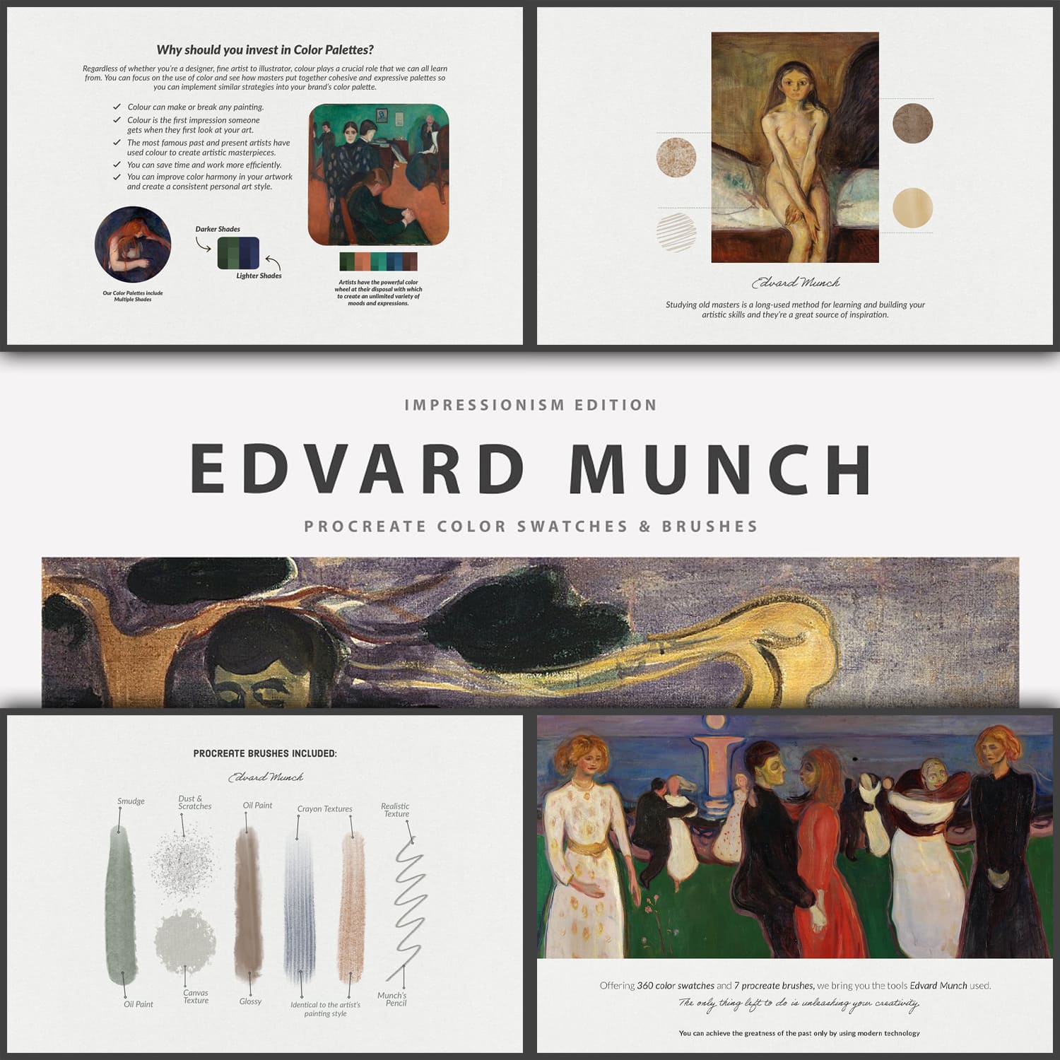 Edvard Munch's Procreate Brushes cover.