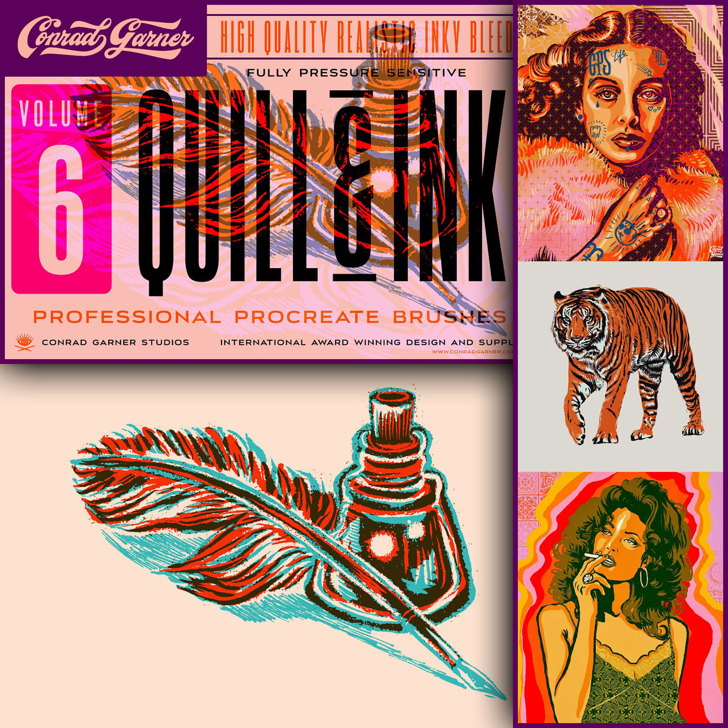 Quill & Ink created by Conrad Garner Studios.