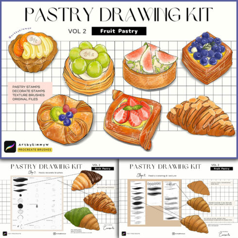 Procreate Fruit Pastry Brush Pack.