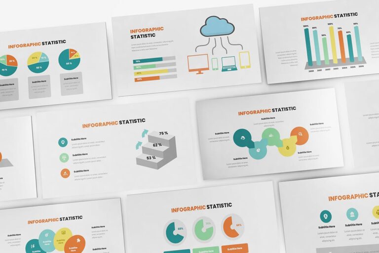 Statistic Infographic Powerpoint Template – MasterBundles