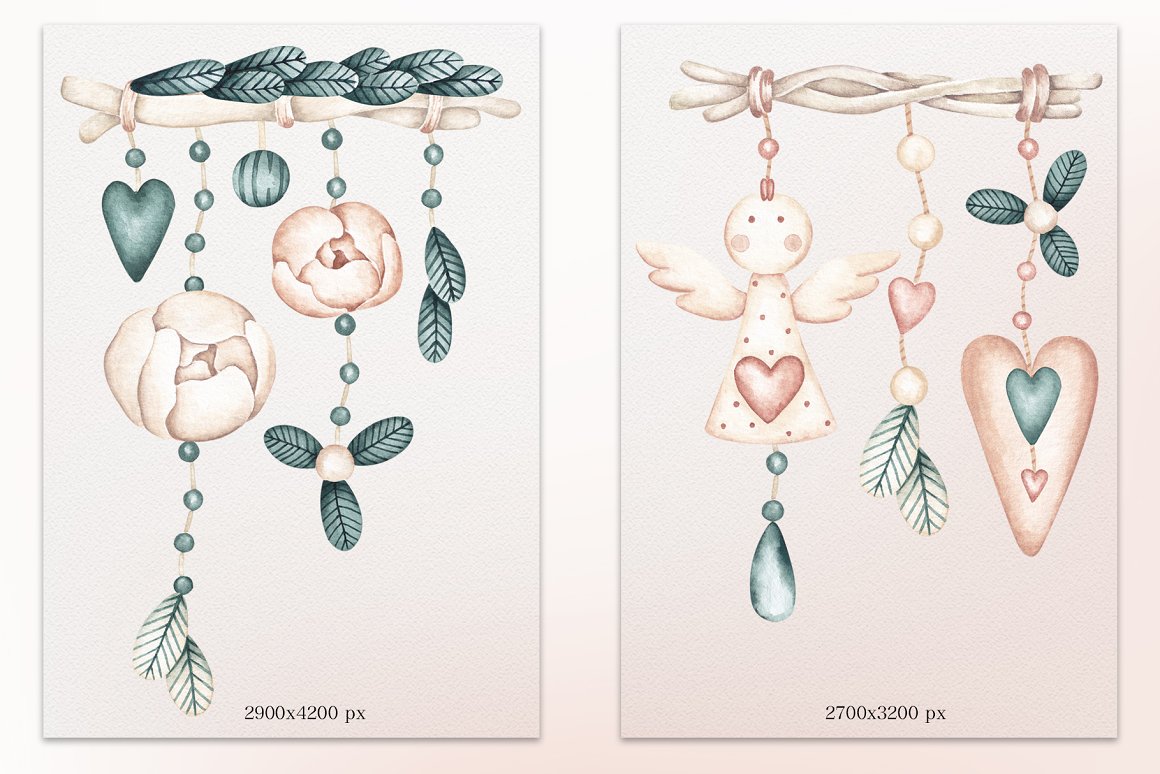 2 premade designs with valentine's elements.