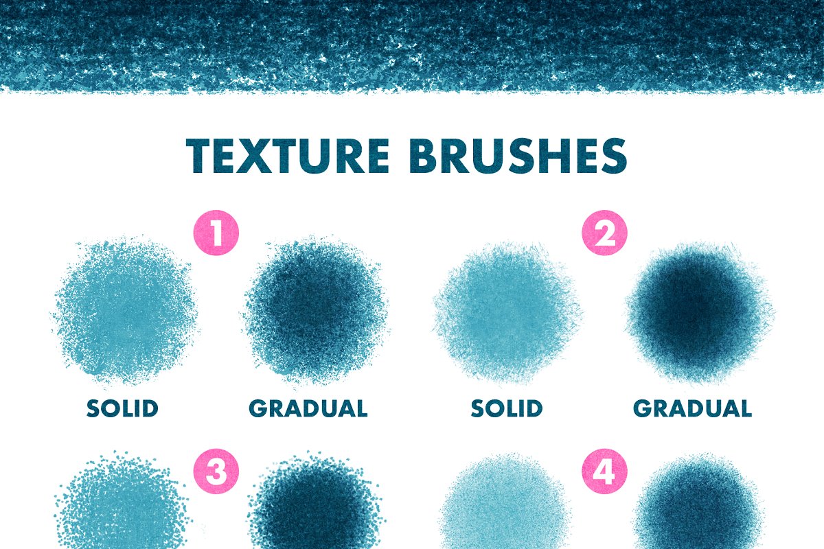 Big diversity of texture brushes.