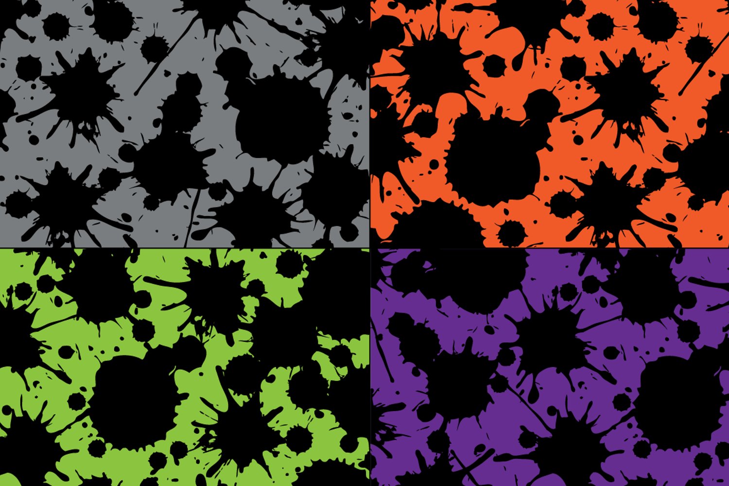 This is a collection of orange, grey, green, purple, and black textures.