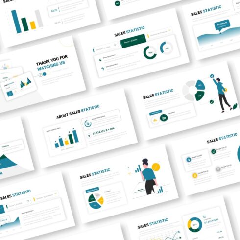 Sales Statistic Powerpoint Presentation Template | MasterBundles