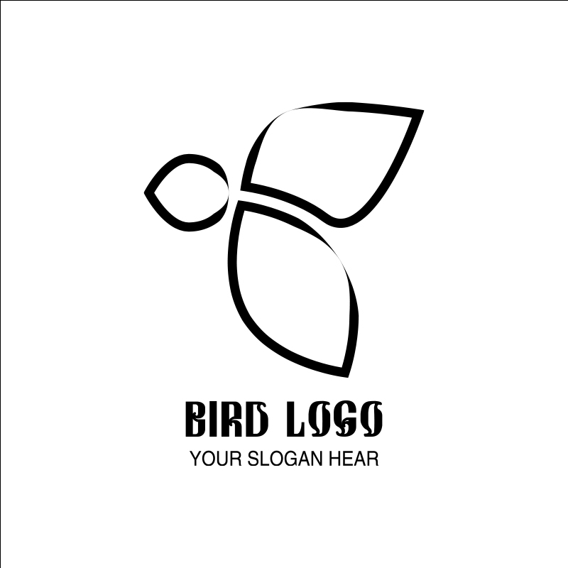 Premium Vector | The logo of a black bird with wings pointing upwards  isolated on a white backgroundeagle logo