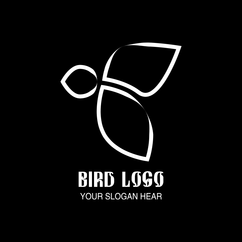 Bird Logo black and white version.