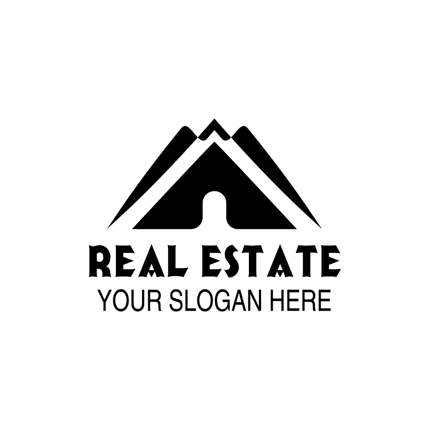 Real Estate Logo Design black version.