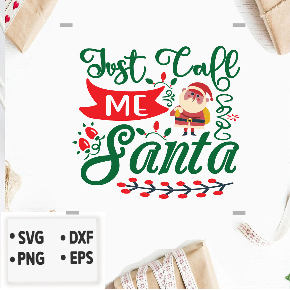 Image with gorgeous Just call me santa print.