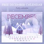 Free December Printable Calendar – MasterBundles