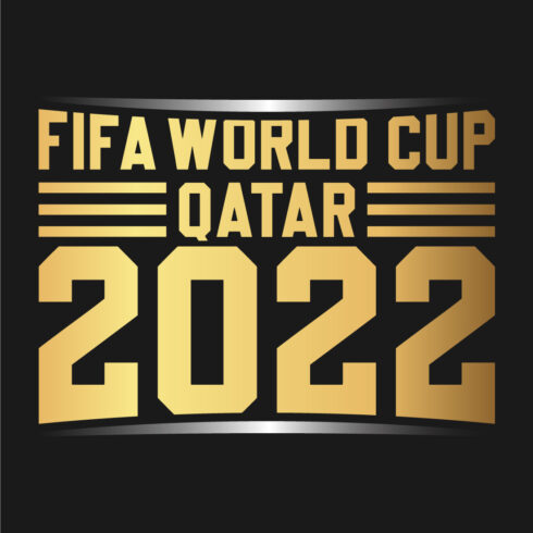 Image with great lettering for fifa world cup qatar 2022 prints.