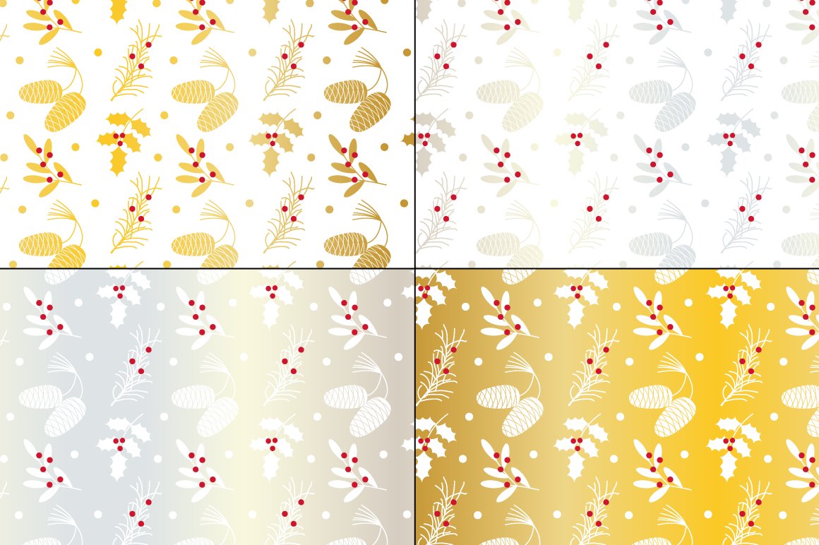 So cute silver and gold patterns with the flowers.