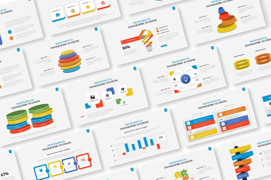 Professional Statistic Infographic PowerPoint Template – MasterBundles