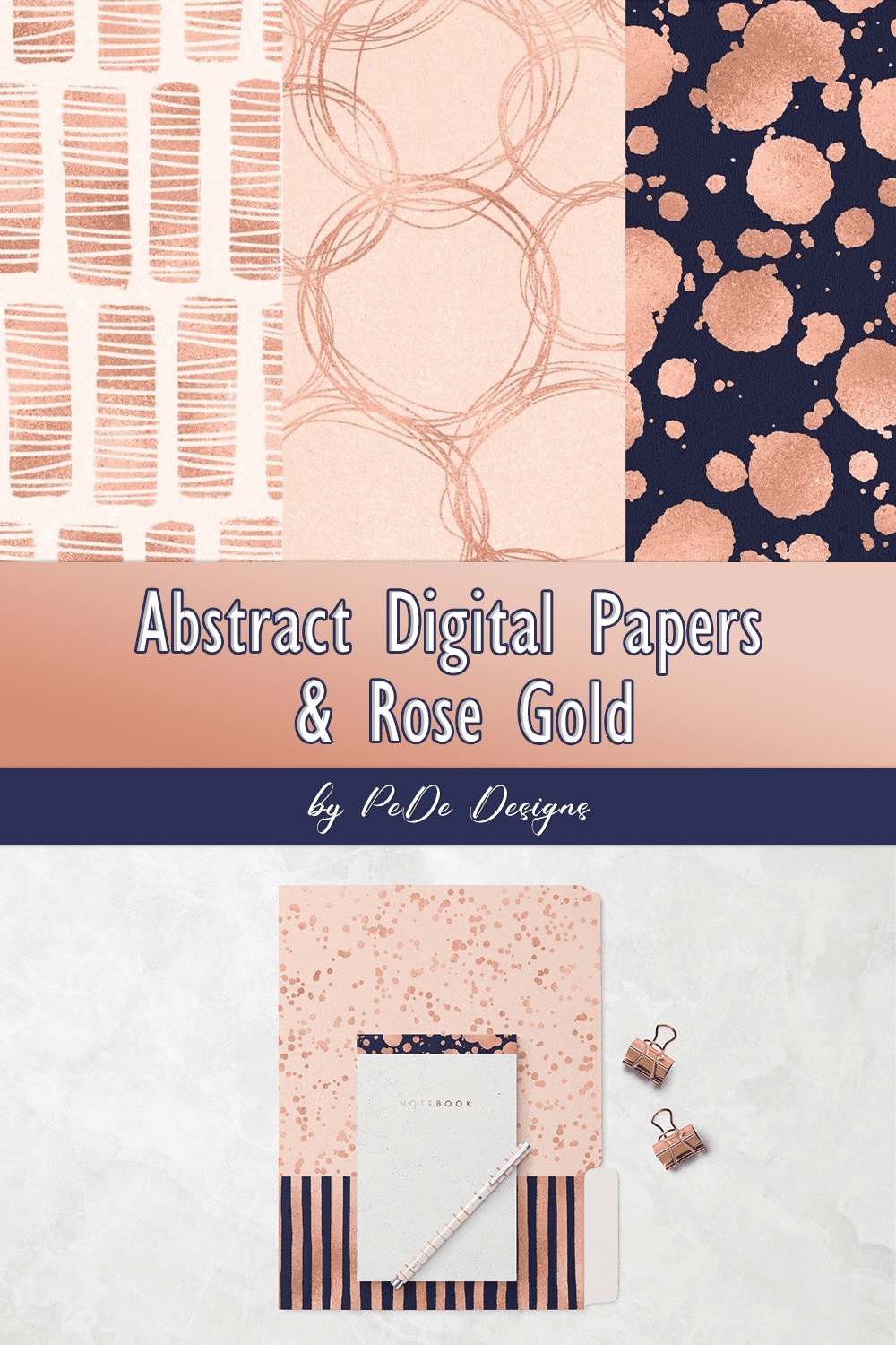 Abstract Digital Papers & Rose Gold - Pinterest.