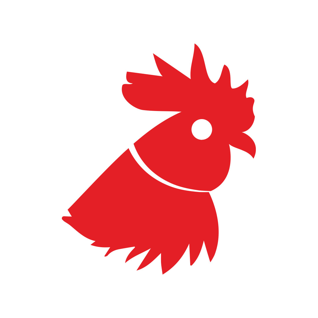 Red Chicken Logo Design Tempate preview image.