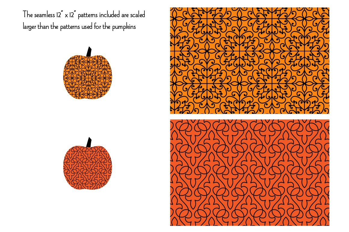 Halloween orange ornament for the different shapes.