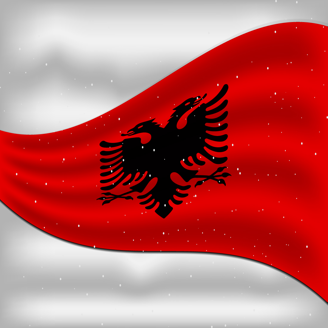 Elegant image of the flag of Albania.