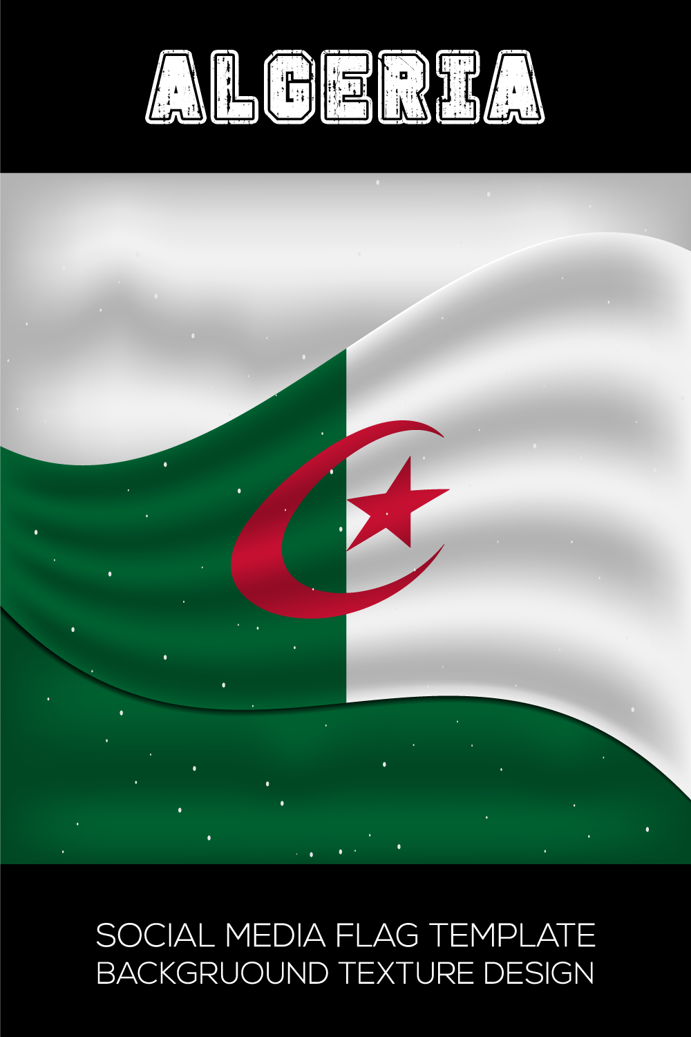 Elegant image of the flag of Algeria.