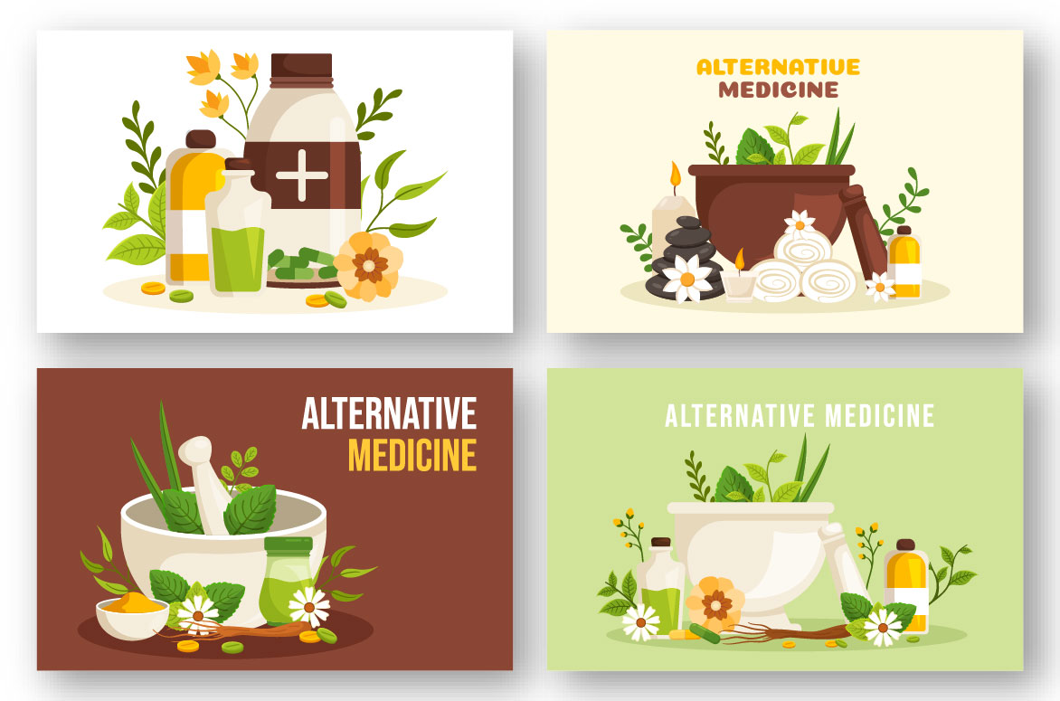 12 Alternative Medicine Design Illustration - MasterBundles