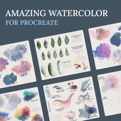 Amazing Watercolor for ProCreate - main image preview.