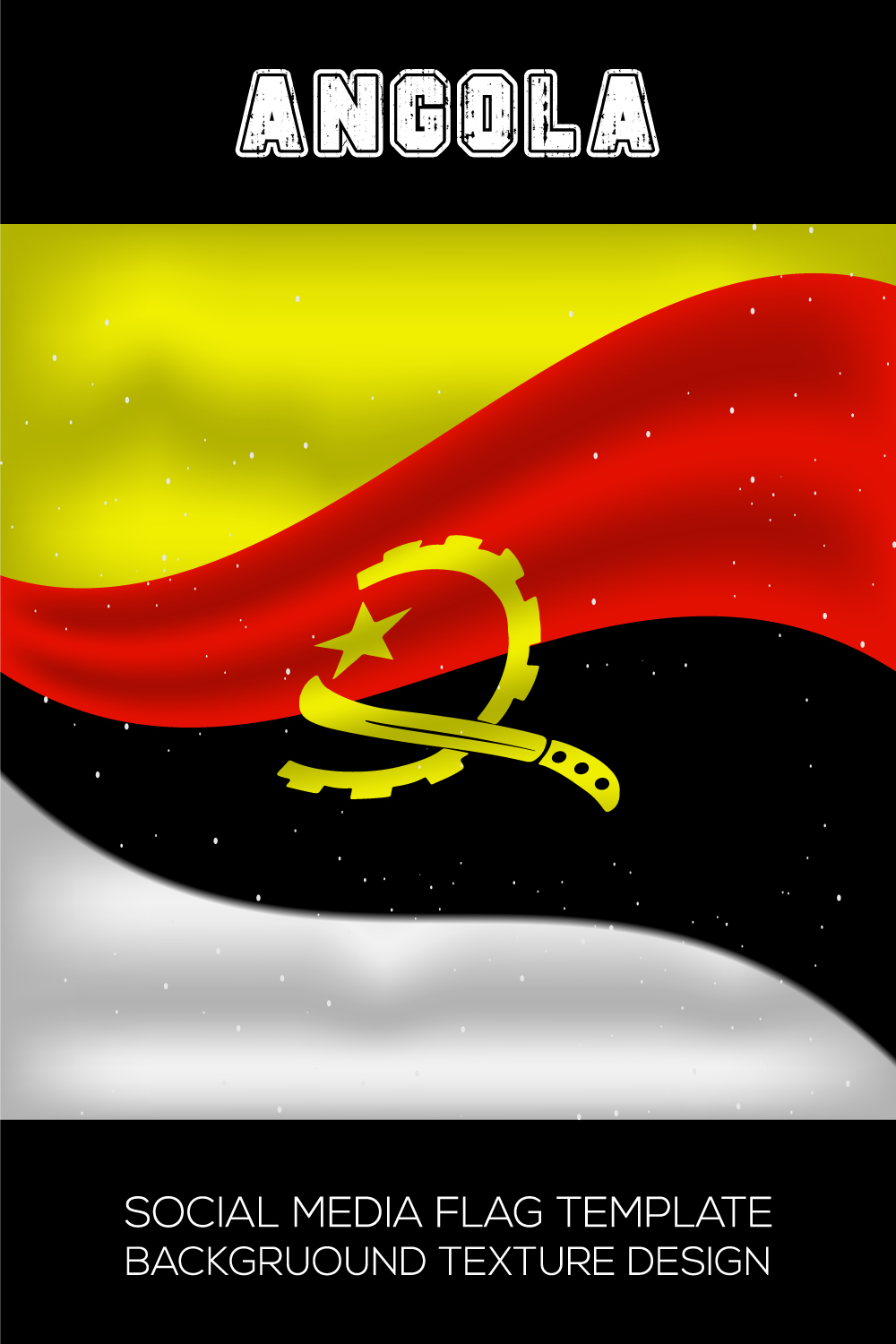 Amazing image of the flag of Angola.