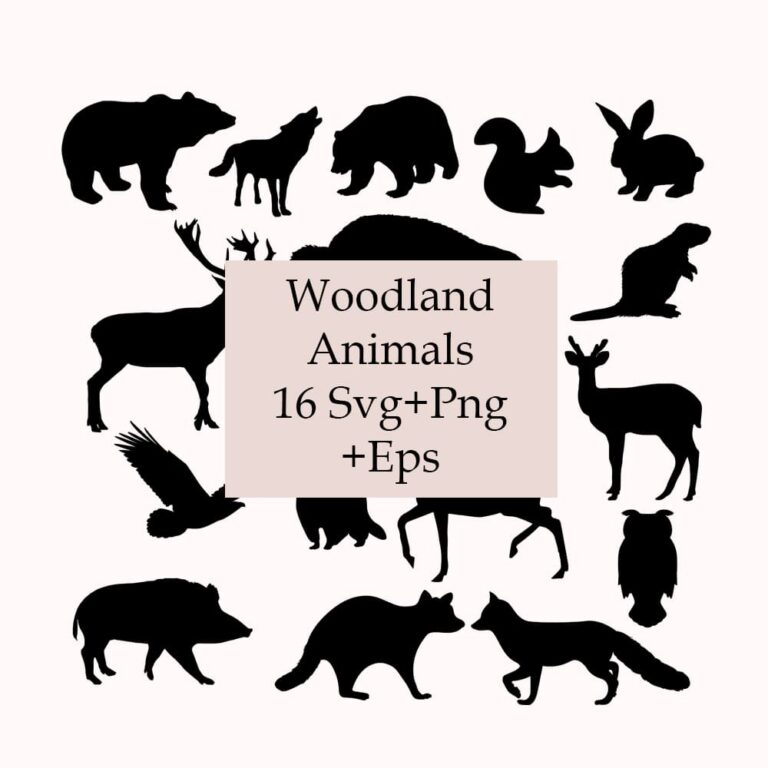 Woodland Animal Svg Bundle, Silhouette Svg Files For Cricut – MasterBundles