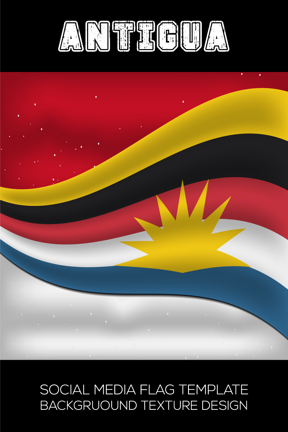 Enchanting image of the flag of Antigua and Barbuda.