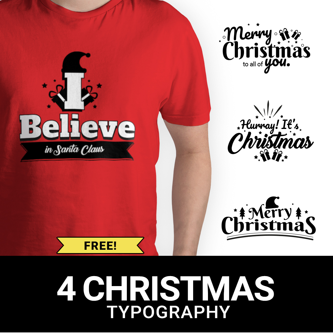 Christmas Typography Design cover image.