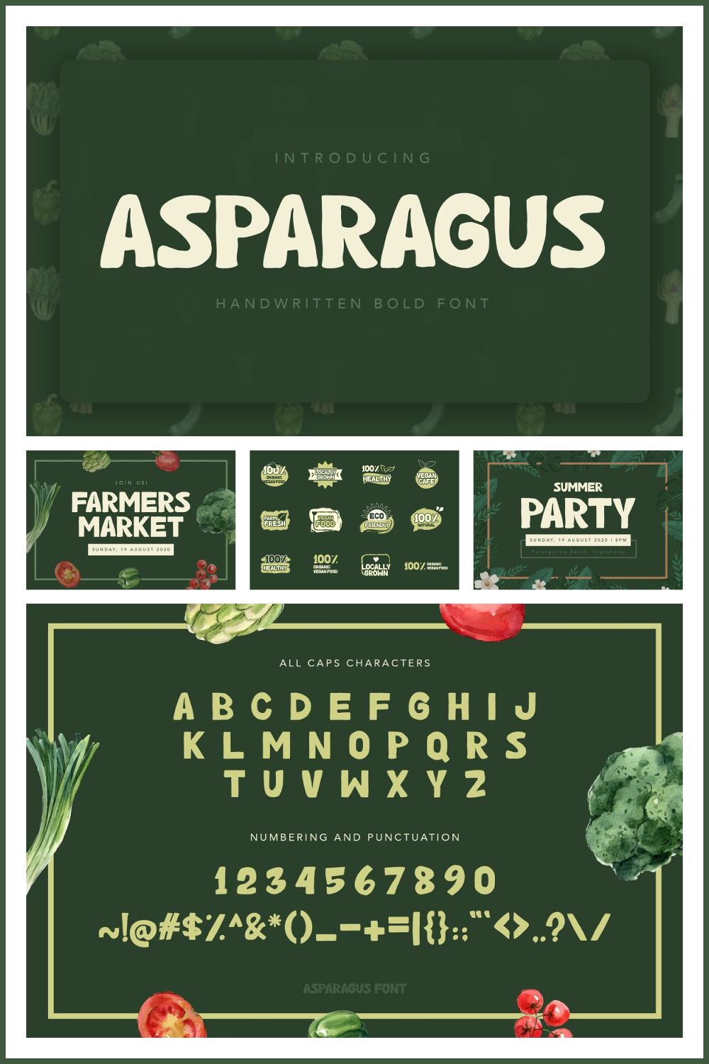 asparagus handwritten font 02 50