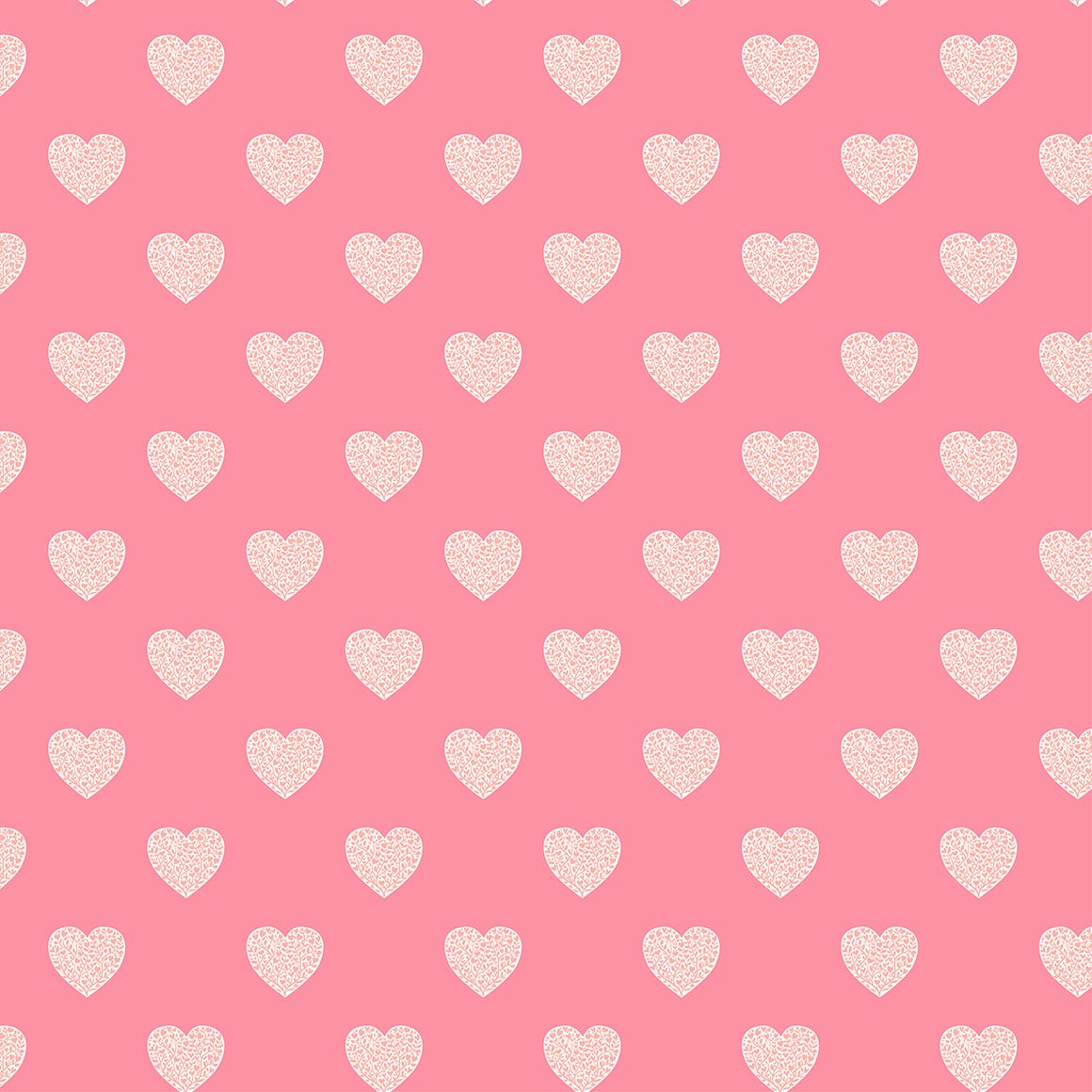 Pink background with the so cute hearts with an ornament.