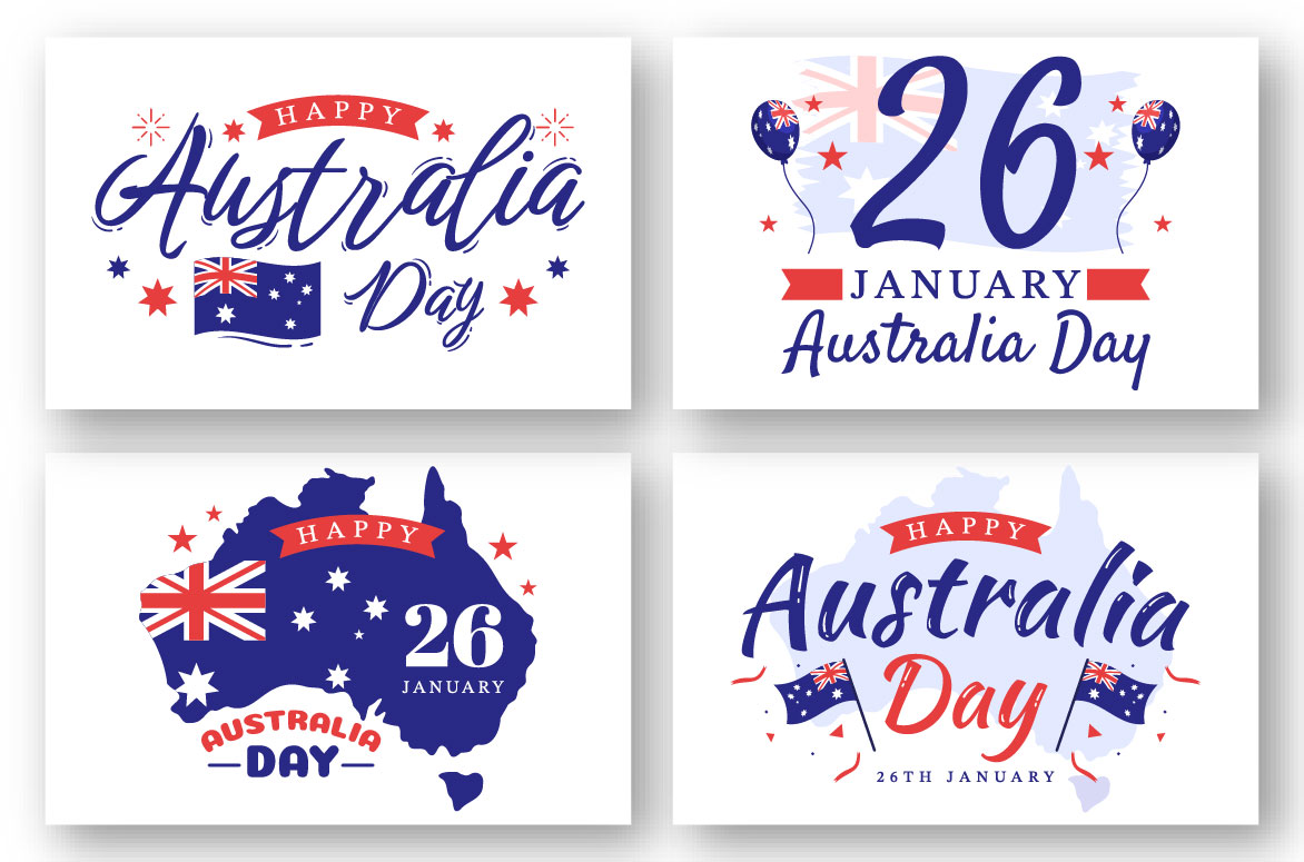 Happy Australia Day Illustration preview image.
