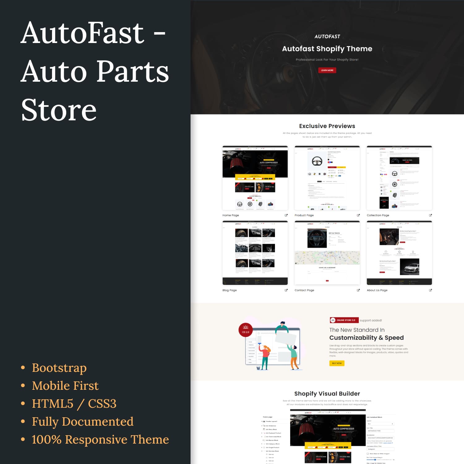 AutoFast Auto Parts Store Shopify Theme.