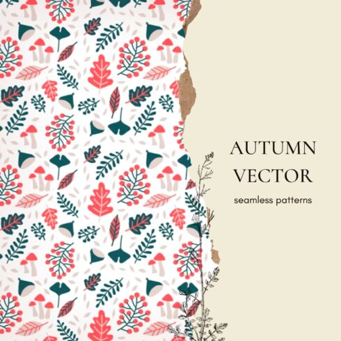 6 Autumn Vector Seamless Patterns - main image preview.
