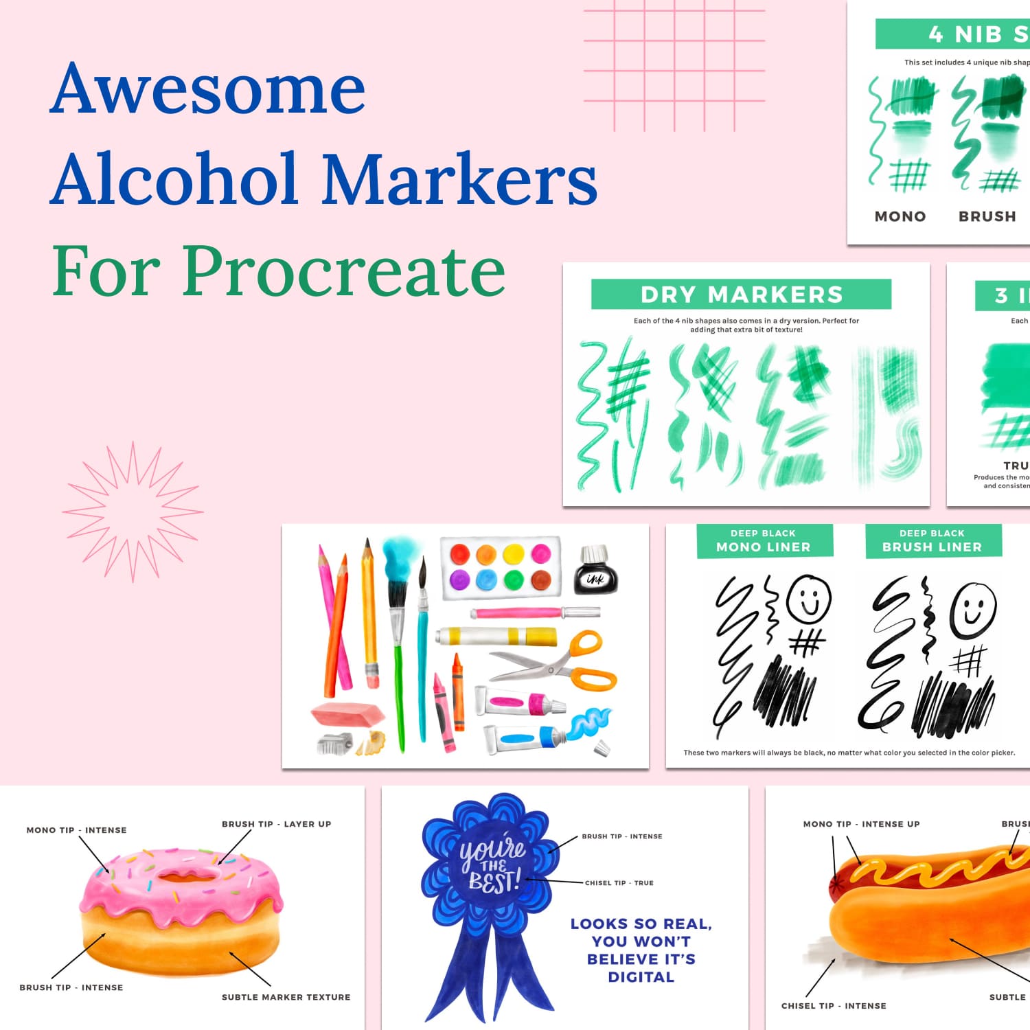 Procreate Alcohol Markers & Papers - Design Cuts