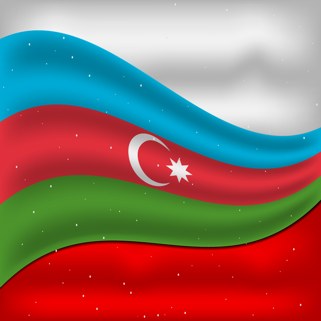 Exquisite image of Azerbaijan flag.