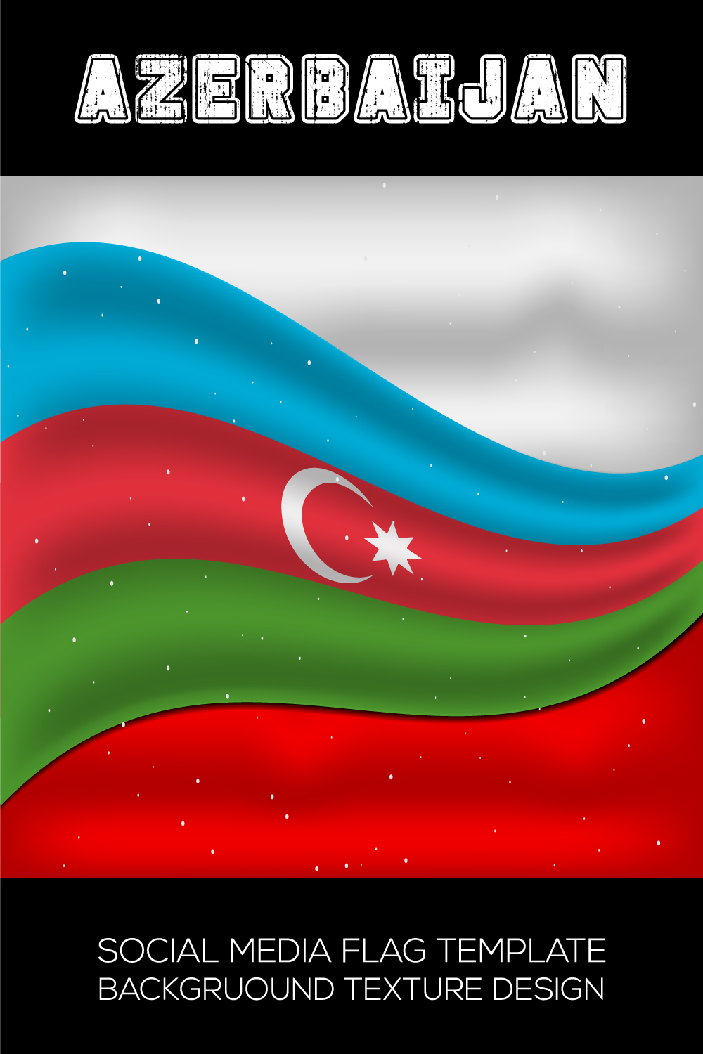 Gorgeous image of the flag of Azerbaijan.