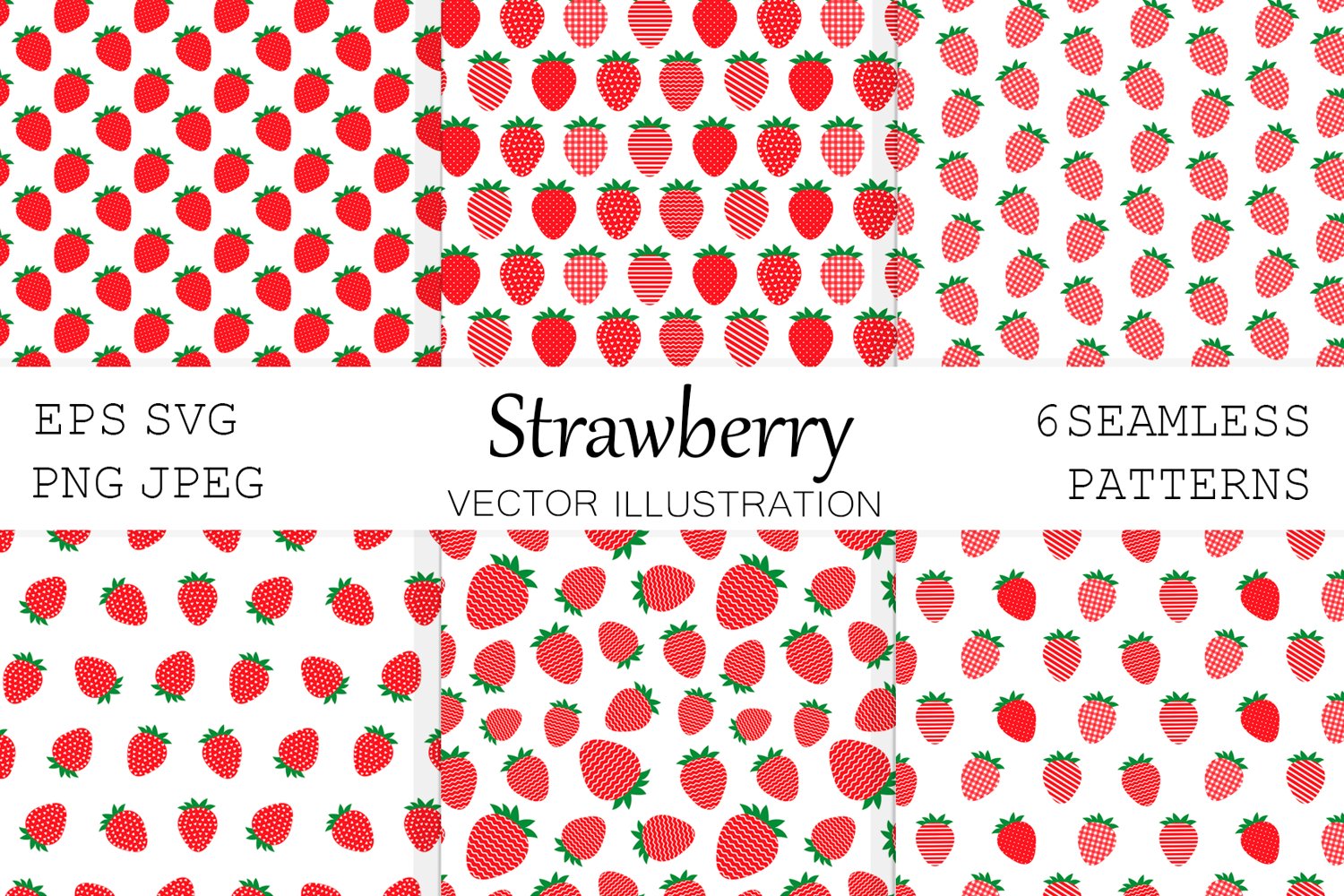 Cover image of Strawberry Seamless Pattern.