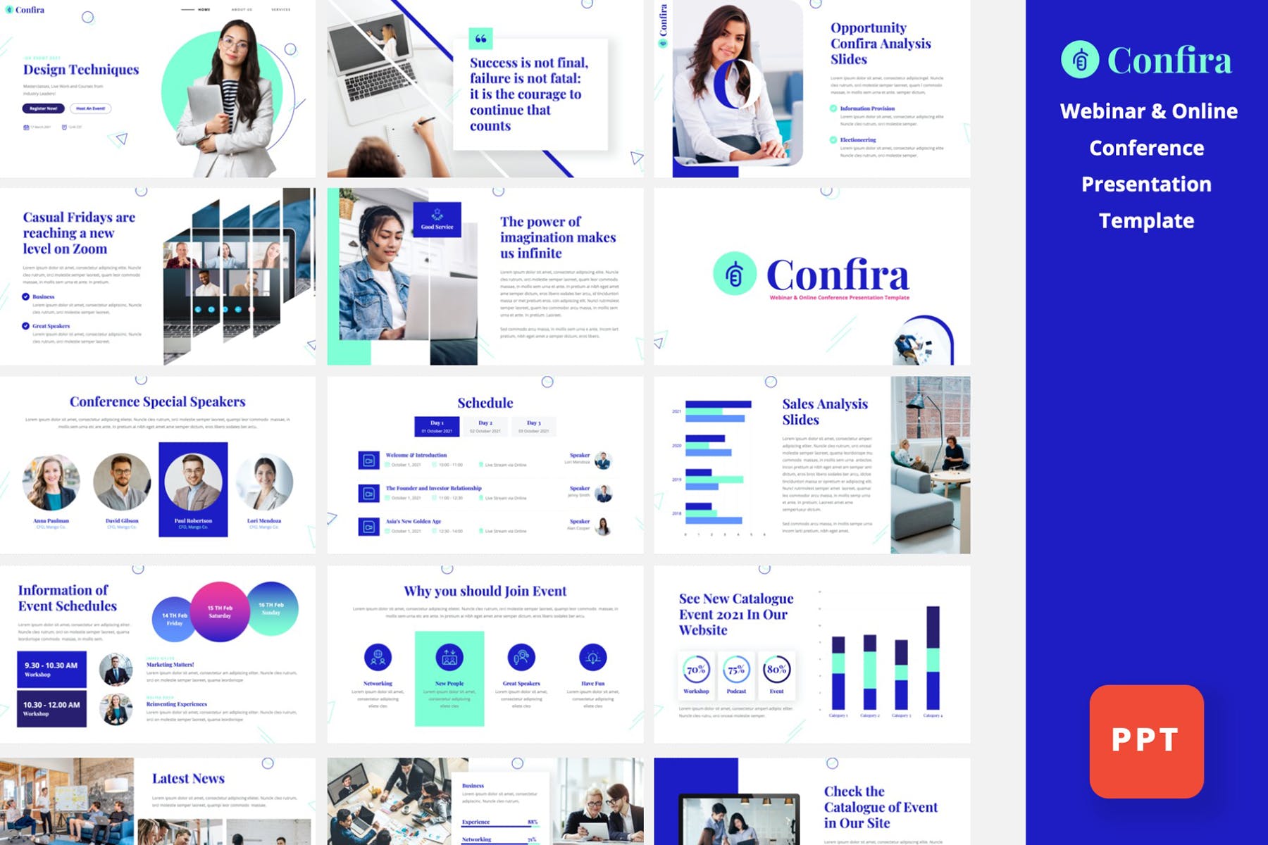 Cover image of CONFIRA - Webinar Powerpoint Template.