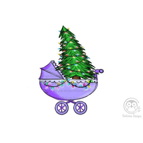 Baby Car Christmas Sublimation Design cover image.