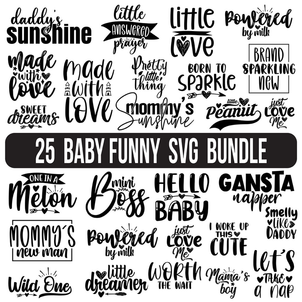 Funny Baby SVG Designs Bundle - MasterBundles