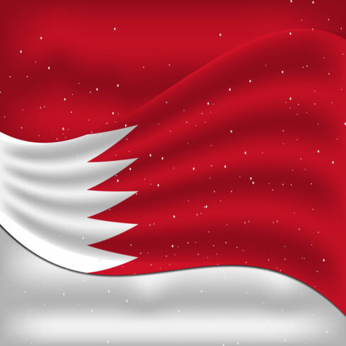 Elegant image of the flag of Bahrain.
