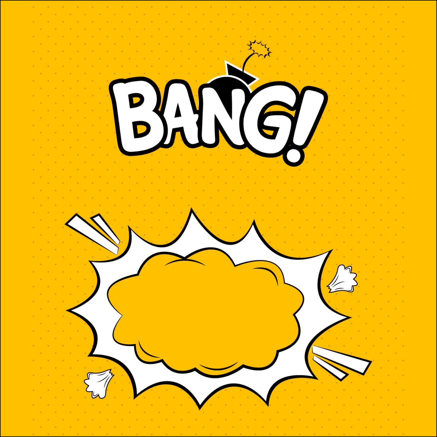Bang Comic Explosion with a Bomb cover.