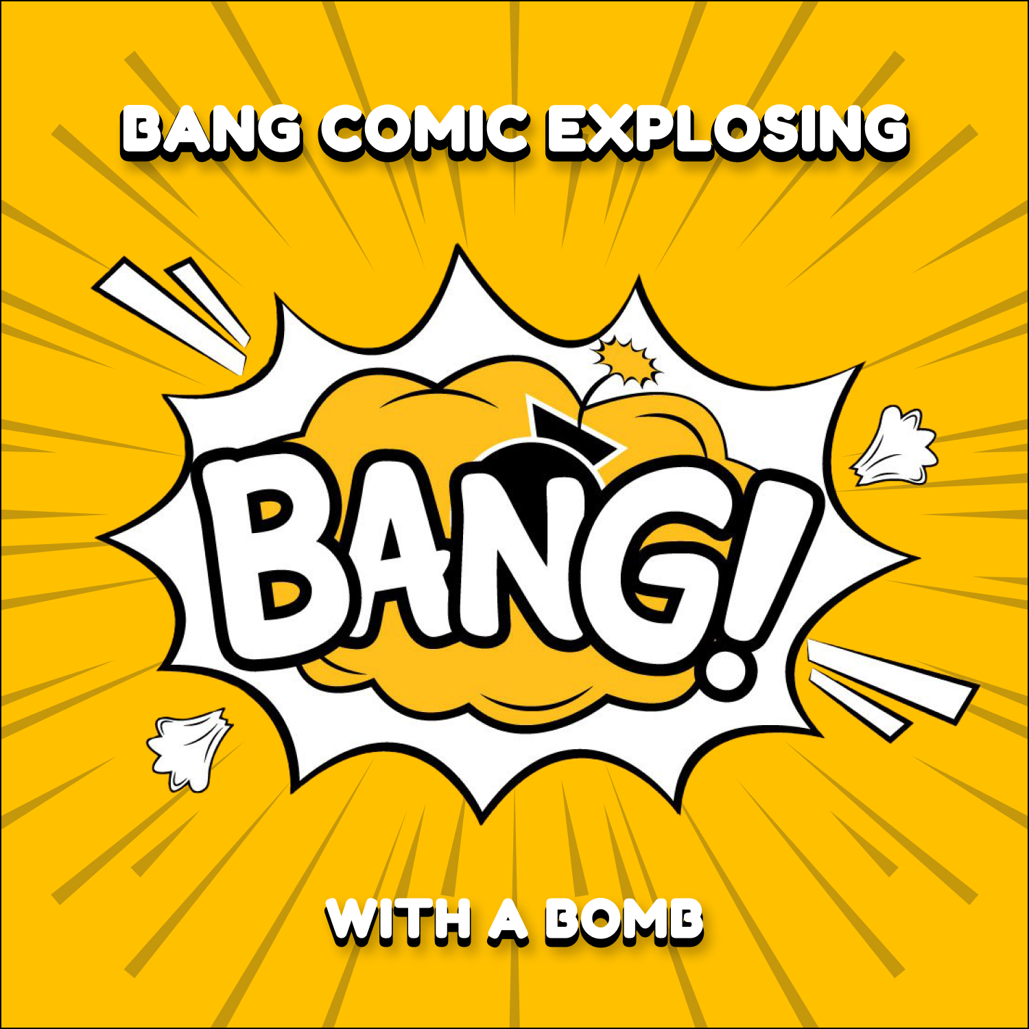 Bang Comic Explosion with a Bomb.