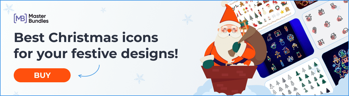 Banner for Christmas icons.