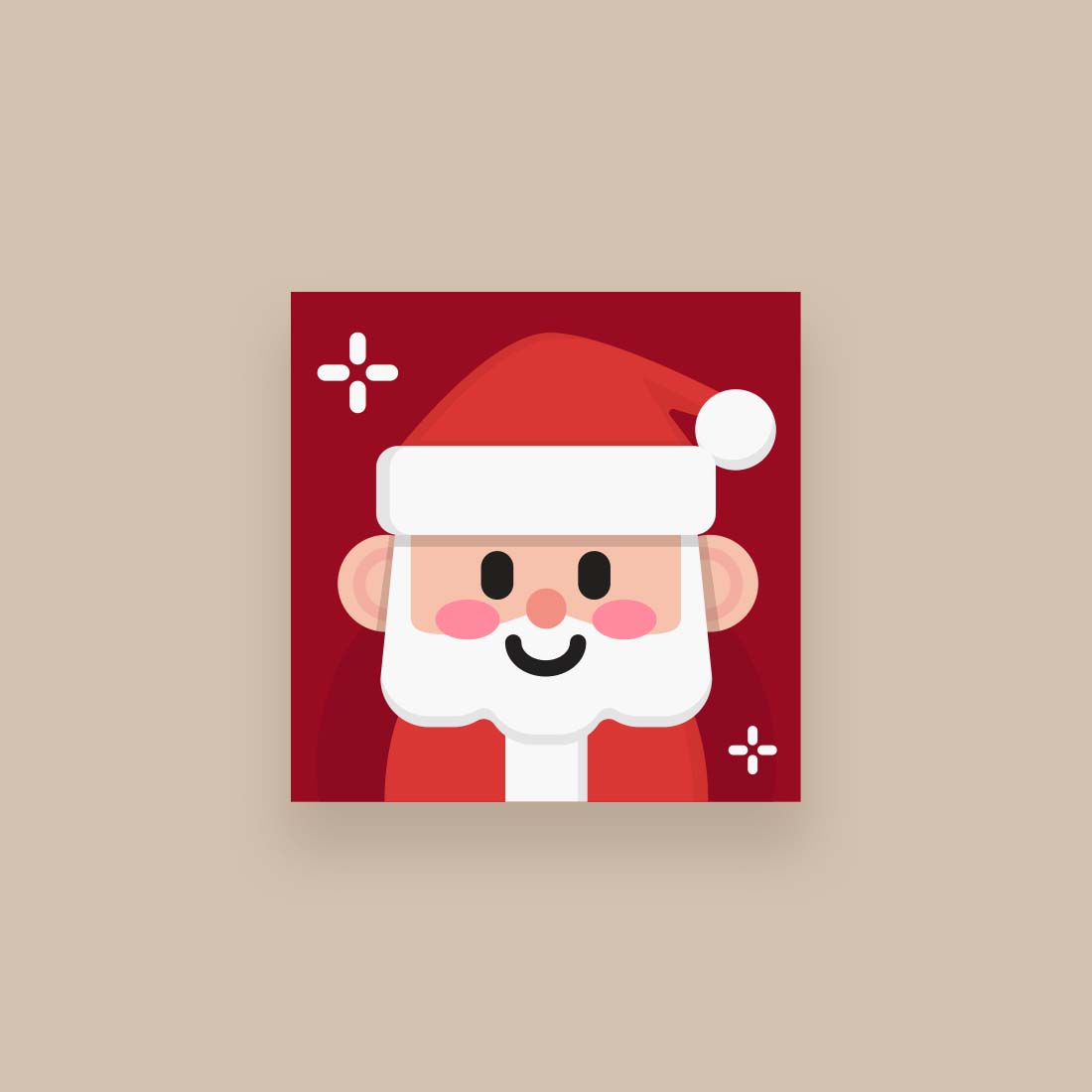 Cute Christmas Characters Cartoon Flat Style Design preview image.
