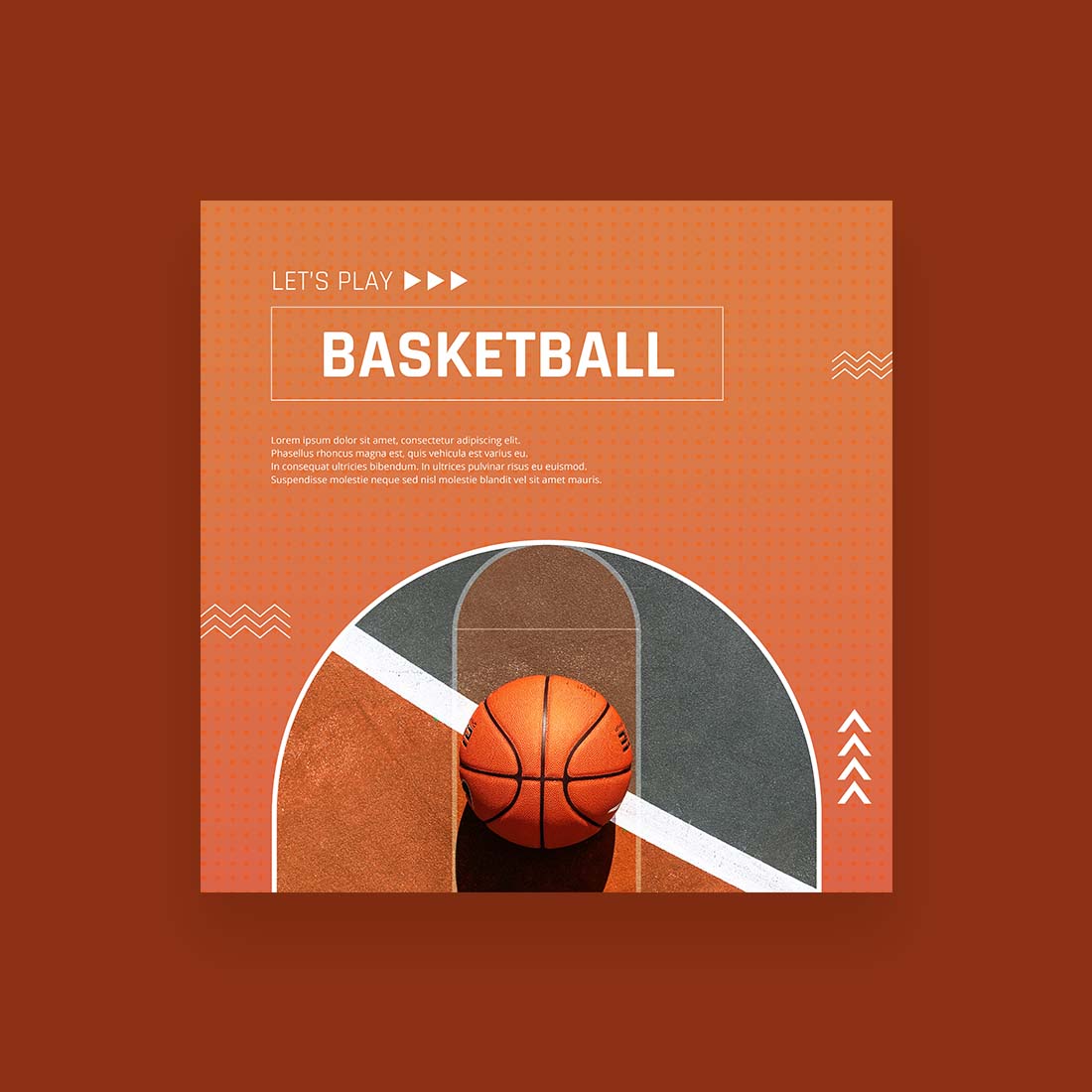 Basketball Sport Club Social Media Banner Template preview image.