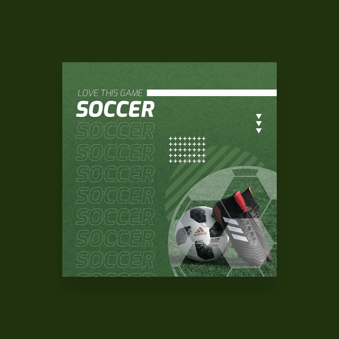 Soccer Sport Club Social Media Banner Template preview image.