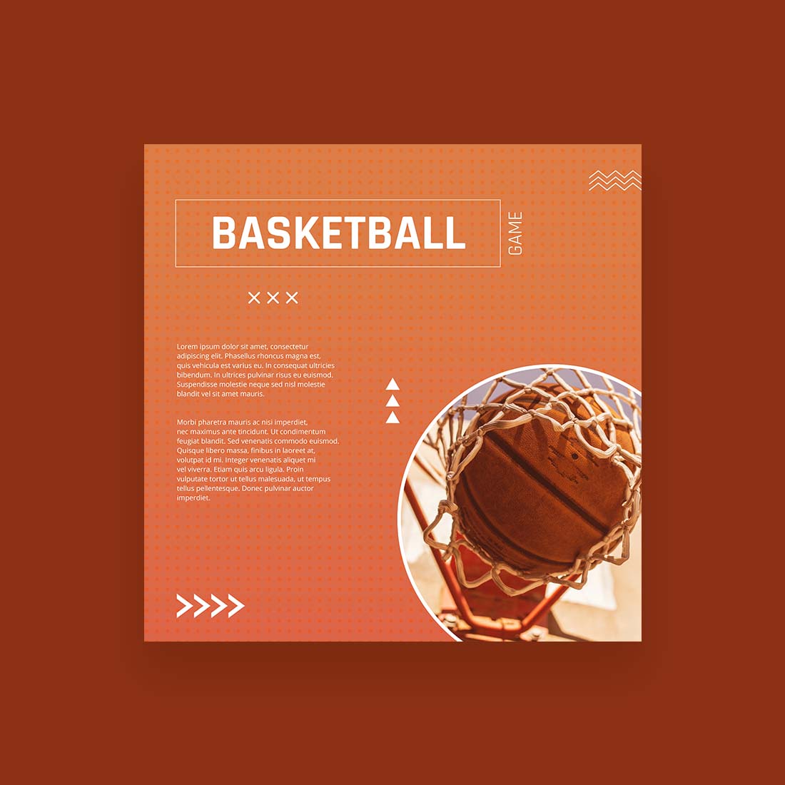 Sport Club Basketball Social Media Banner Template preview image.