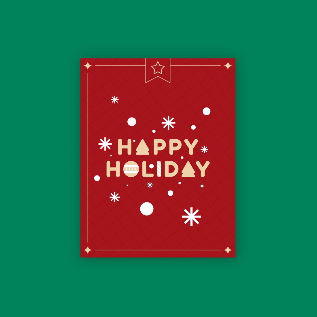 Modern Christmas Greeting Cards Red Vector Design preview image.