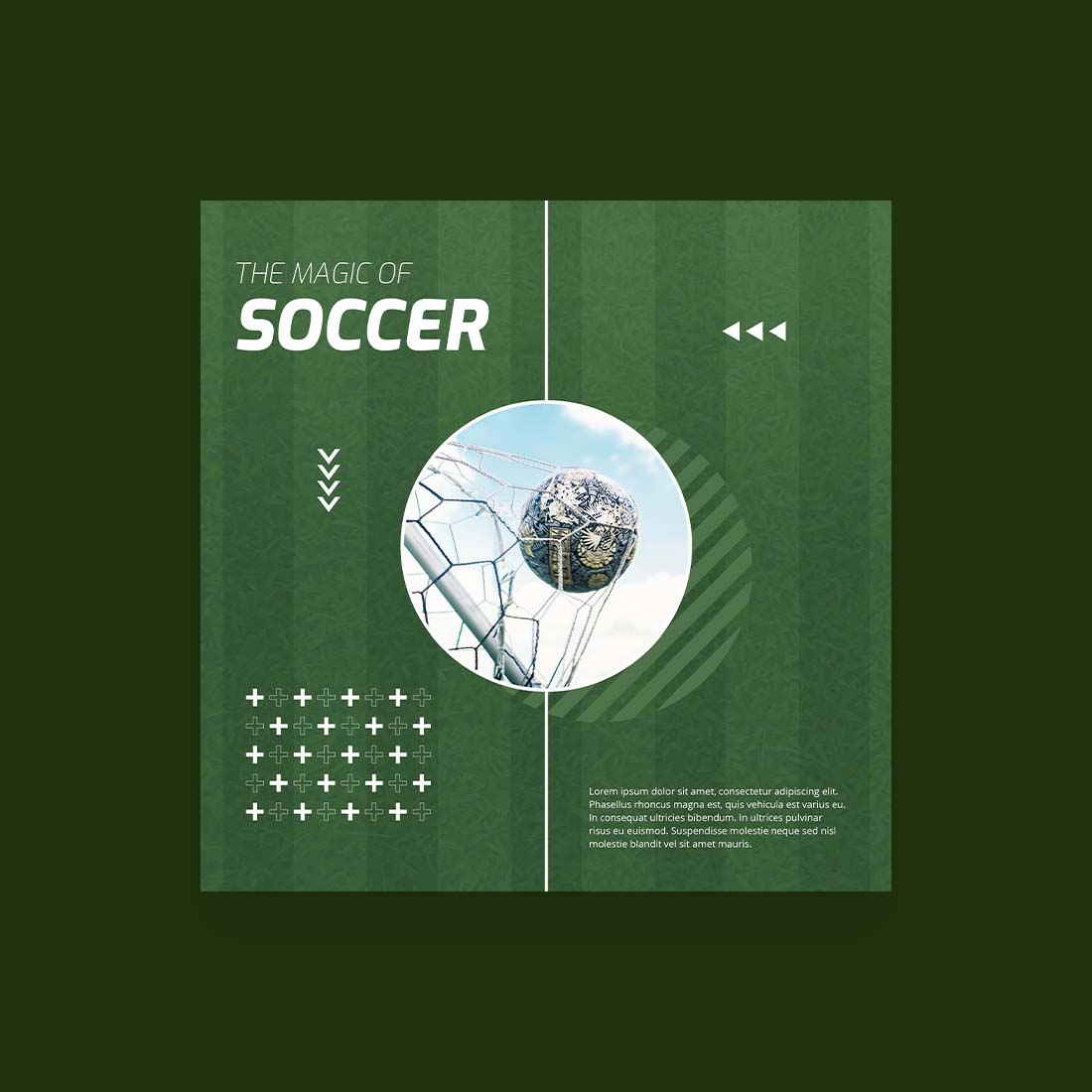 Sport Club Soccer Green Social Media Banner Template preview image.