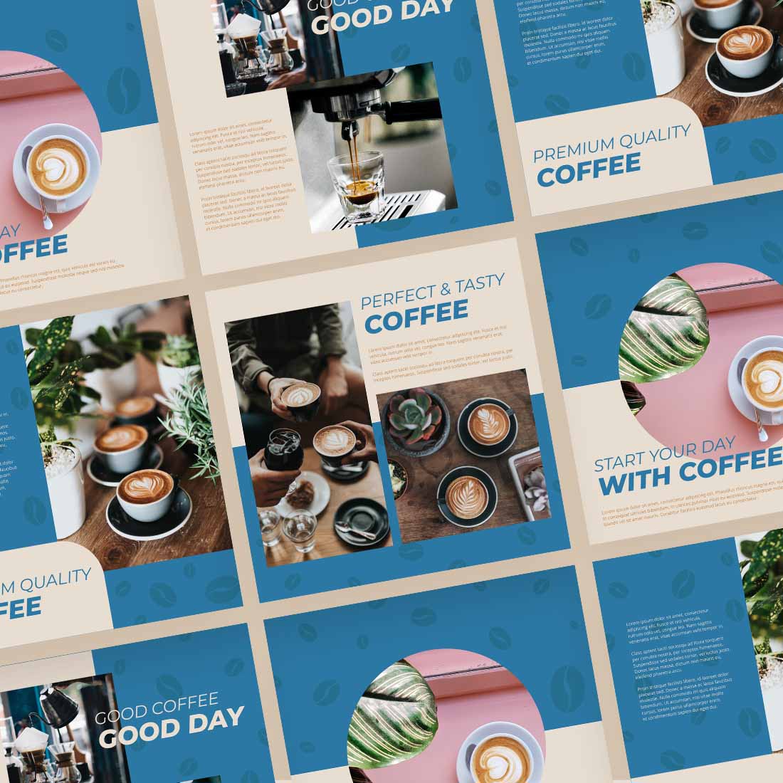 4 Coffee Shop Social Media Banner Template created by ner.dsgn.
